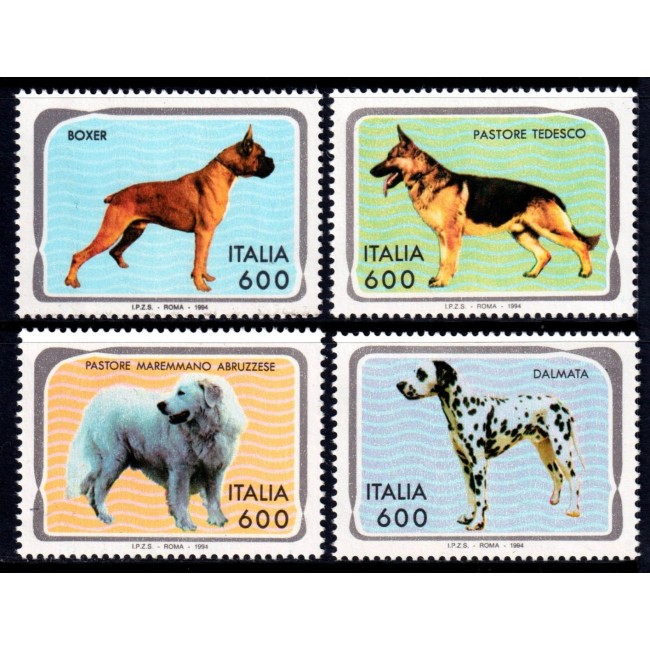 Italia 1994 - Câini, serie neuzata