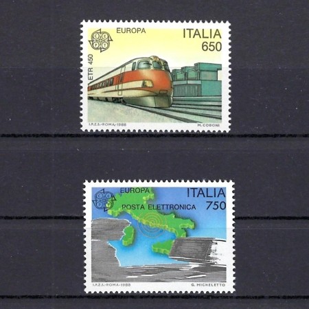 Italia 1988 - Europa, CEPT, transport, serie neuzata