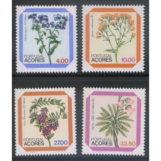 Portugal Azores 1982 - Flori, serie neuzata