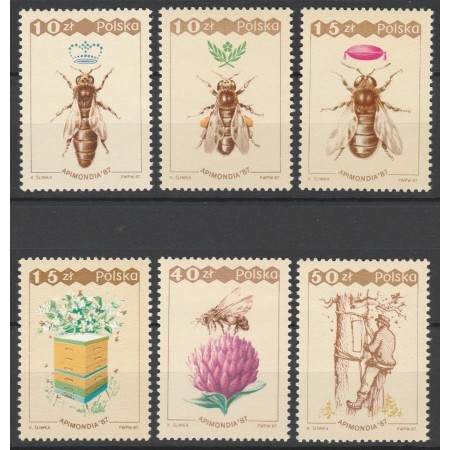 Polonia 1987 - Apicultura, albine, serie neuzata
