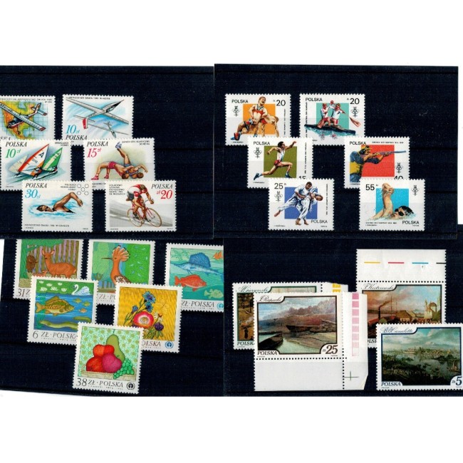 Polonia - Lot timbre neuzate, serii