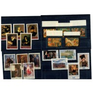 URSS - Lot timbre neuzate, tematica picturi, arta