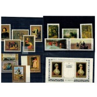 URSS - Lot timbre neuzate, tematica pictura, arta