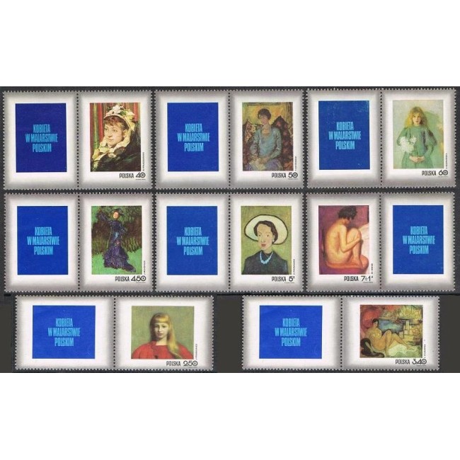 Polonia 1971 - Picturi, arta, serie neuzata cu viniete