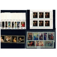 Polonia - Lot timbre neuzate, tematica pictura, arta