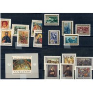Bulgaria - Lot timbre neuzate, tematica pictura, arta
