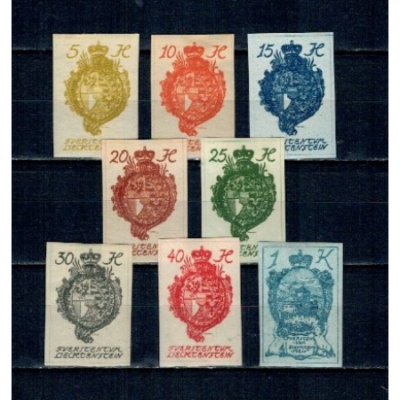 Liechtenstein 1920 - Uzuale, stema Castelul Vaduz, serie nedantelata nestampilata cu sarniere