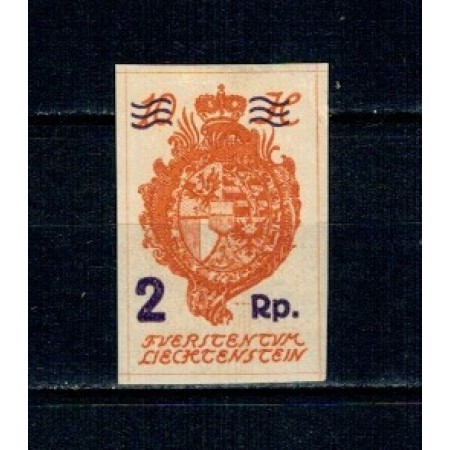 Liechtenstein 1921 - Uzual 10h cu supratipar 2Rp. gros, neștampilat, cu șarniera