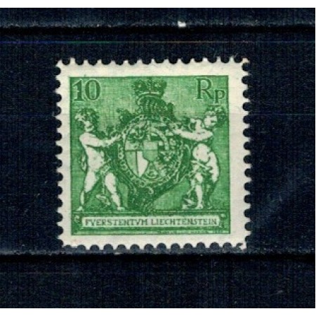 Liechtenstein 1924 - Uzual 10Rp cu filigran tip nr.1, neștampilat, cu șarniera