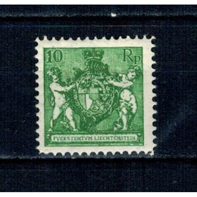 Liechtenstein 1924 - Uzual 10Rp cu filigran tip nr.1, neștampilat, cu șarniera