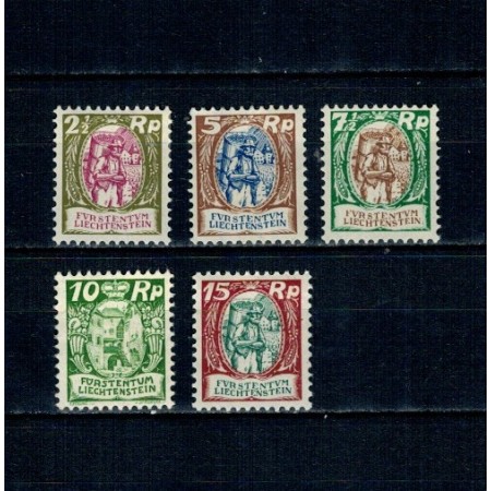 Liechtenstein 1924 - Uzuale, viticultura, serie scurta neștampilata cu șarniere