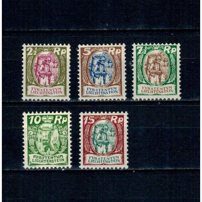 Liechtenstein 1924 - Uzuale, viticultura, serie scurta neștampilata cu șarniere