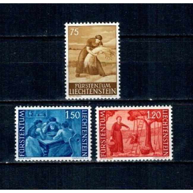 Liechtenstein 1960 - Uzuale, motive rurale, serie neuzata