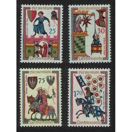 Liechtenstein 1963 - Minnesingers, Codex Manesse, serie neuzata