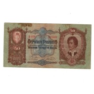 Ungaria 1932 - 50 pengo, circulata