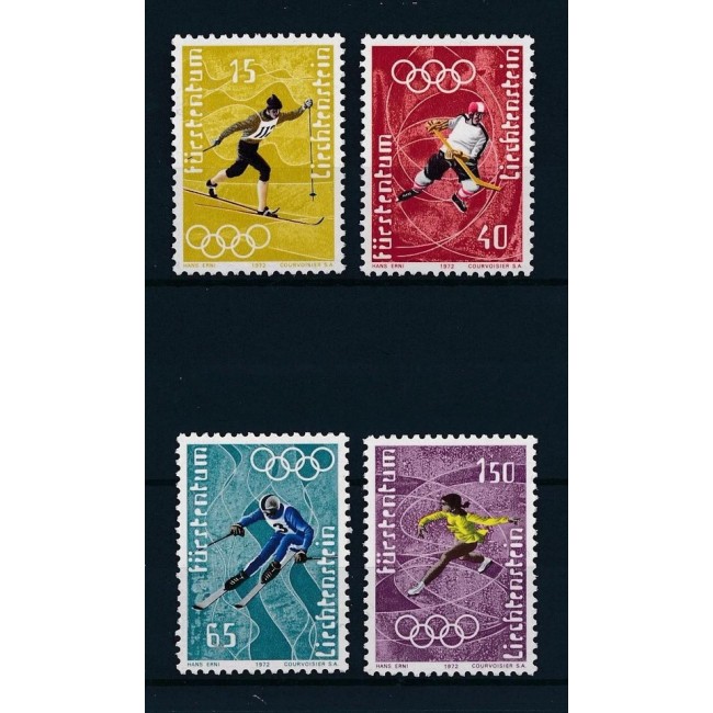 Liechtenstein 1971 - Jocurile Olimpice Sapporo, sport, serie neuzata