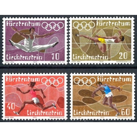 Liechtenstein 1972 - Jocurile Olimpice, sport, serie neuzata
