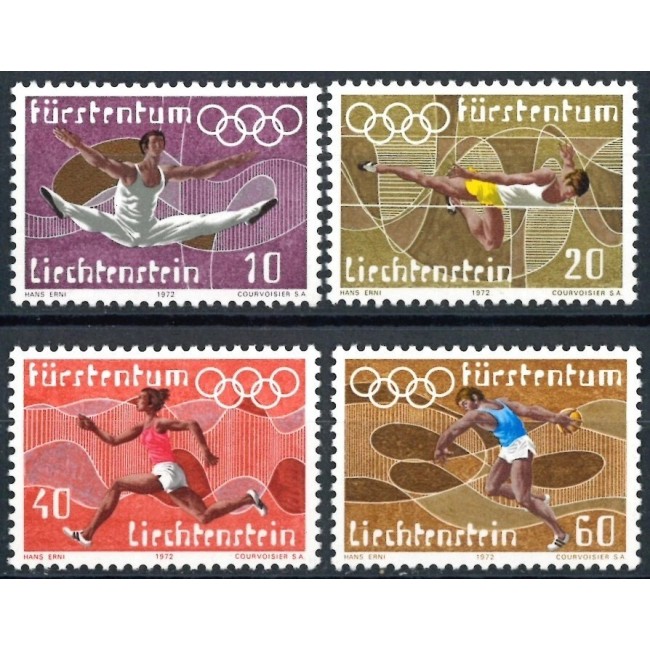 Liechtenstein 1972 - Jocurile Olimpice, sport, serie neuzata