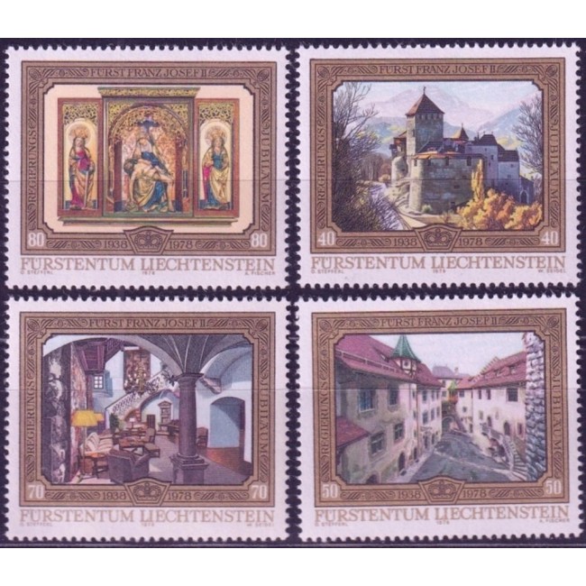 Liechtenstein 1978 - Picturi, arta, aniversare Franz Joseph II, serie neuzata