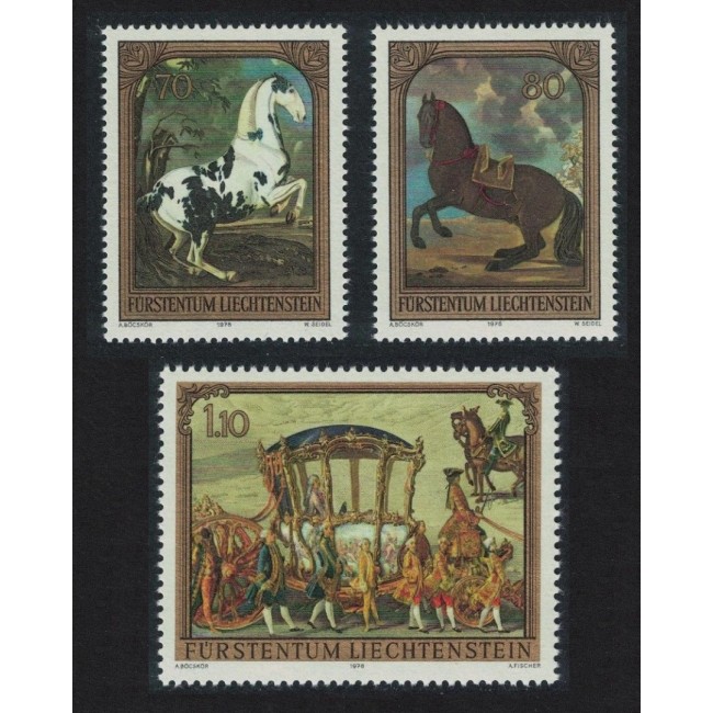 Liechtenstein 1978 - Picturi cu cai, arta, serie neuzata