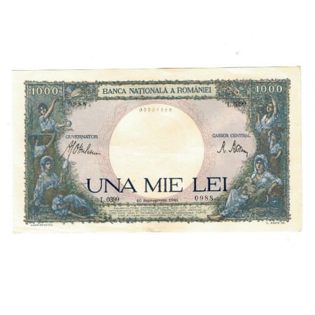 Romania 1941, 10 Sep. - 1000 lei, circulat