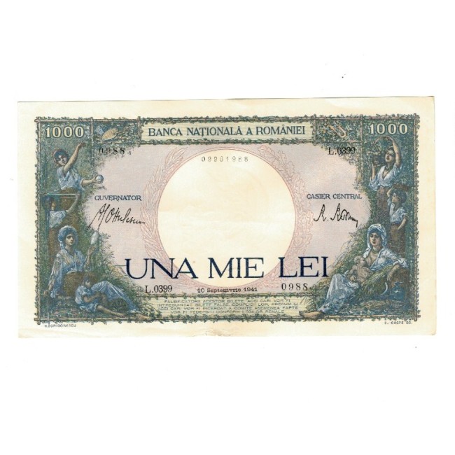 Romania 1941, 10 Sep. - 1000 lei, circulat