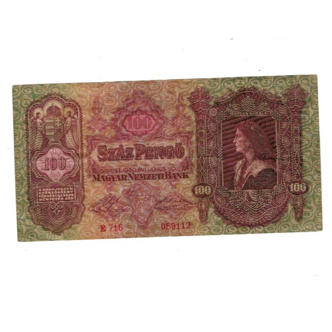 Ungaria 1930 - 100 pengo, circulata