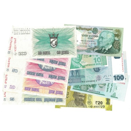 Lot bancnote străine, cu unele dubluri