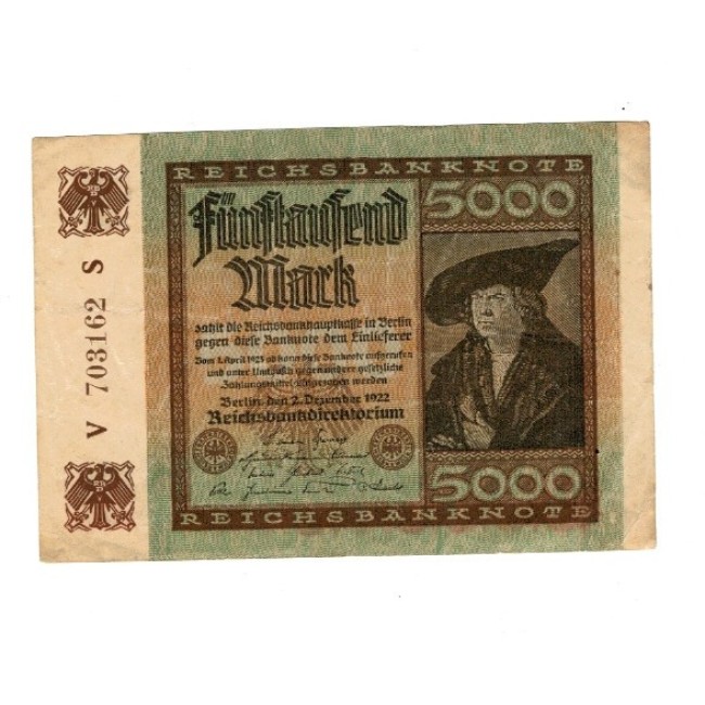 Germania 1922 - 5000 mark, circulat