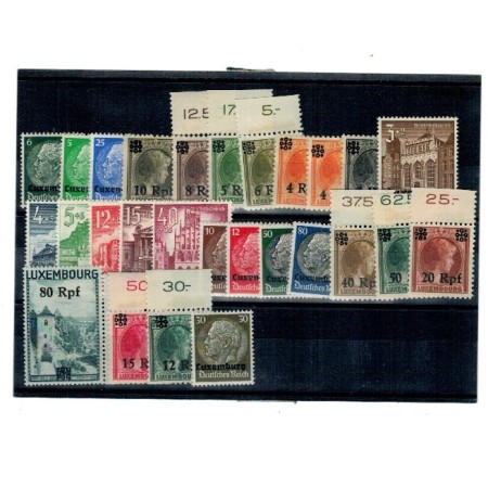 Luxemburg, ocupatia Germana - Lot timbre neștampilate