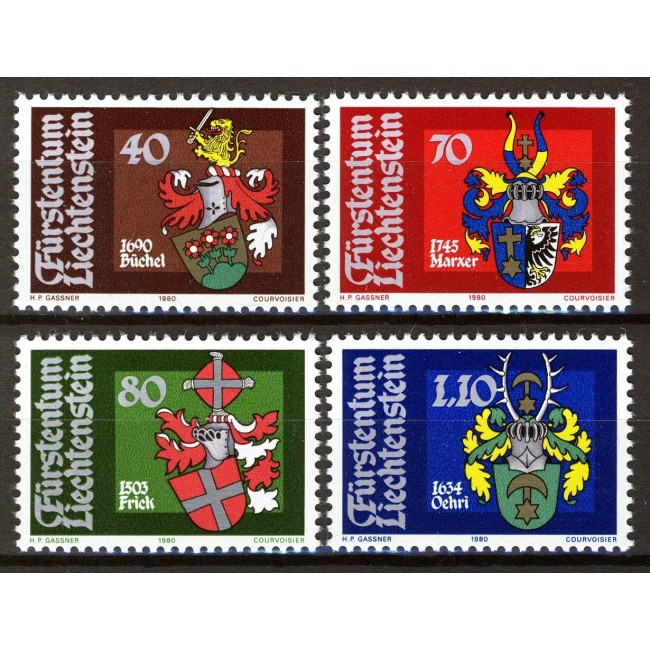 Liechtenstein 1980 - Steme de magistrați, serie neuzata
