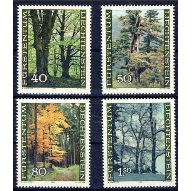Liechtenstein 1980 - Anotimpuri, arbori, serie neuzata