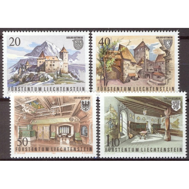 Liechtenstein 1981 - Castelul Gutenberg, serie neuzata