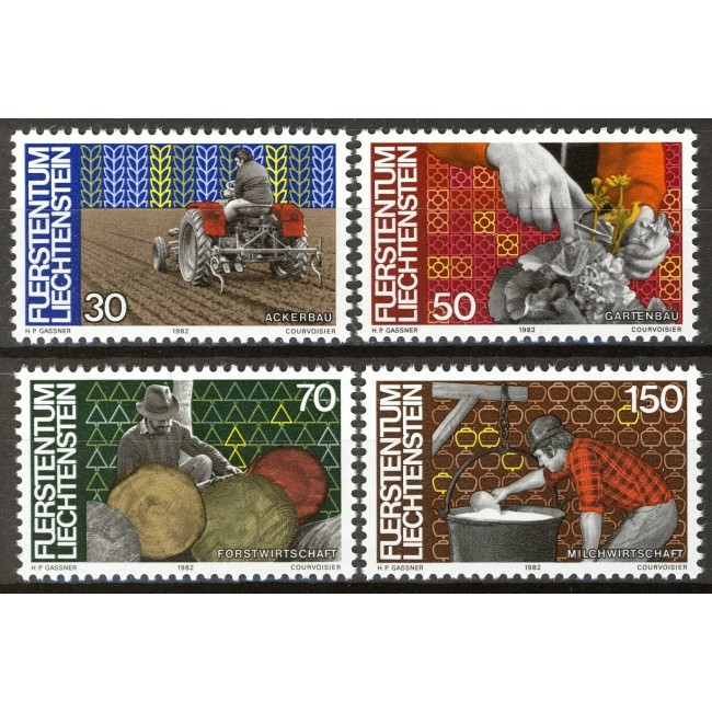 Liechtenstein 1982 - Agricultura, serie neuzata