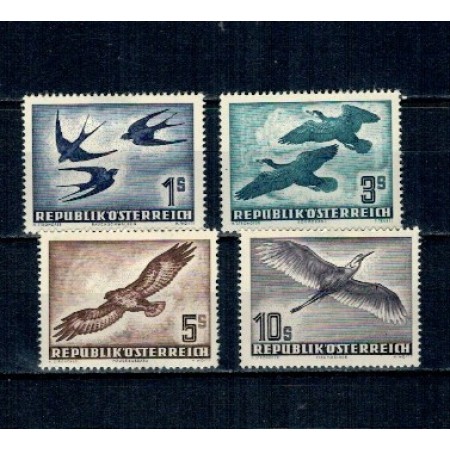 Austria 1953 - Păsări, serie neștampilata cu șarniere