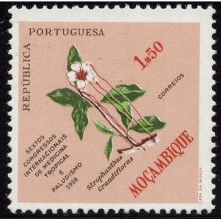 Mozambic 1958 - Congres medicina, flori, neuzat