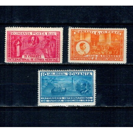 1932 - Al X-lea Congres de Istorie a Medicinii, serie neștampilata cu șarniere, cal.II
