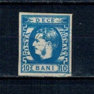 1869 - Carol I cu favoriți, 10bani, stampilat