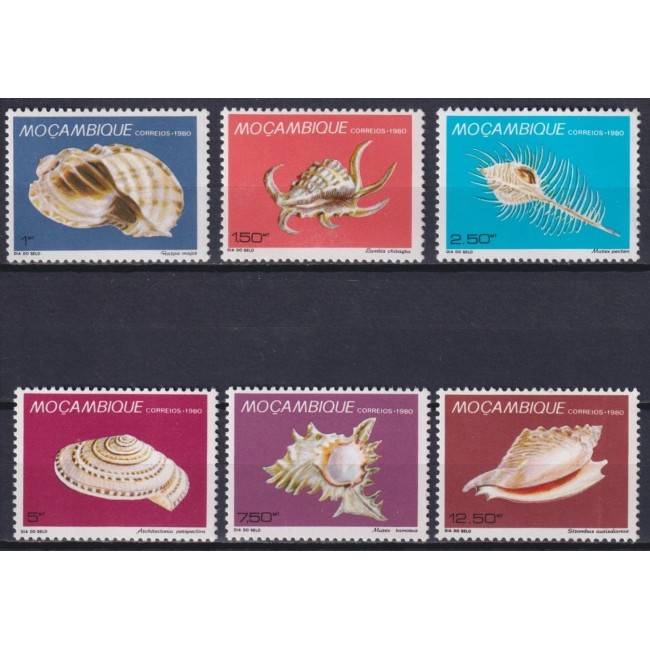 Mozambic 1980 - Fauna marina, cochilii, serie neuzata