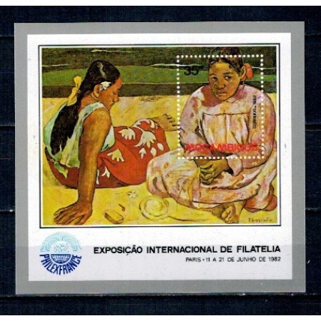 Mozambic 1982 - Picturi, arta, Gauguin, colita neuzata