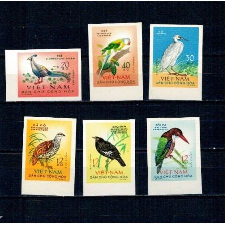 Vietnam 1963 - Păsări, serie nedantelata neștampilata