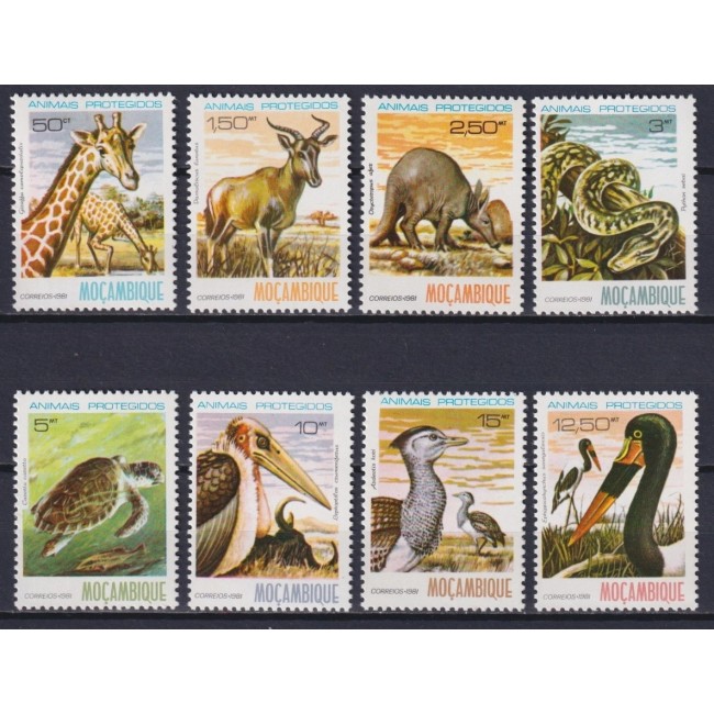 Mozambic 1981 - Fauna protejata, animale, serie neuzata