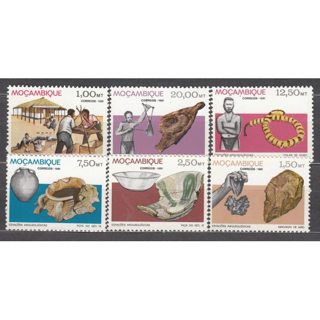 Mozambic 1981 - Arheologie, artefacte, serie neuzata