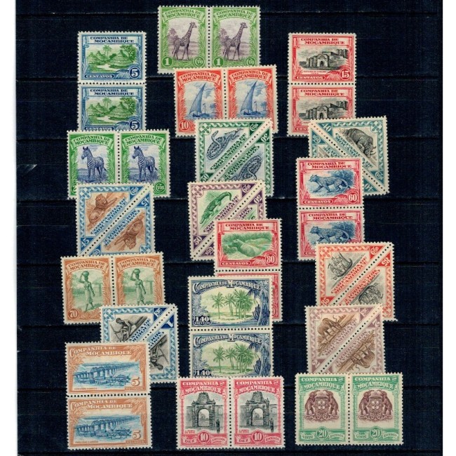 Mozambic 1937 - Uzuale, motive locale, serie perechi neuzate