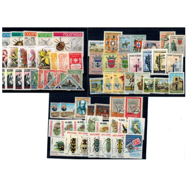 Mozambic - Lot timbre vechi, neuzate