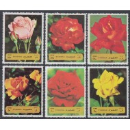 Fujeira 1972 - Flori, trandafiri, serie neuzata