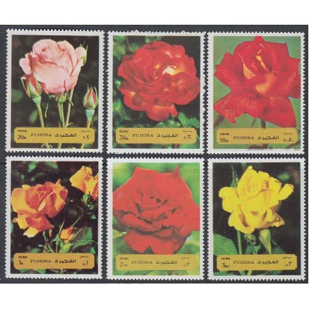 Fujeira 1972 - Flori, trandafiri, serie neuzata