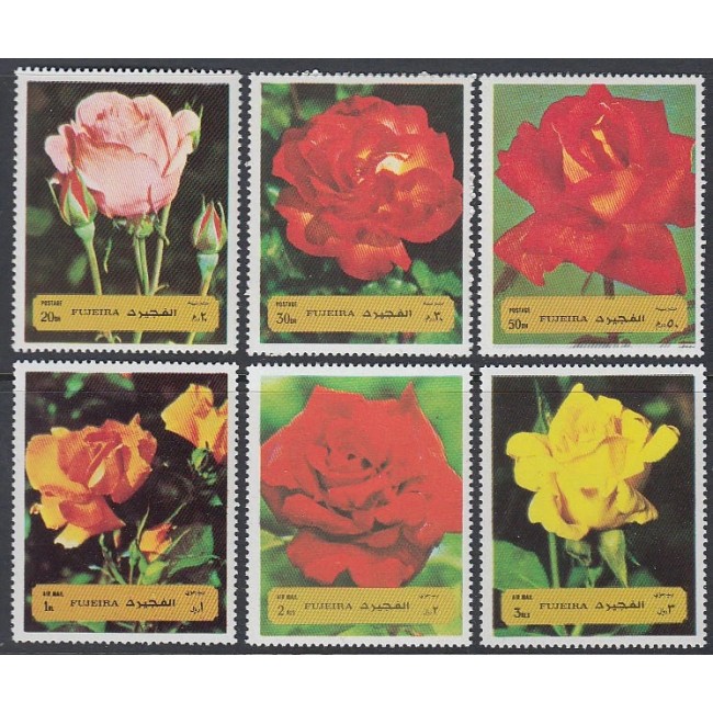Fujeira 1972 - Flori, trandafiri, serie neuzata