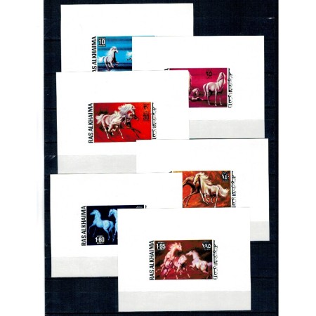 Ras al Khaima 1972 - Cai, serie colite nedantelate neuzate