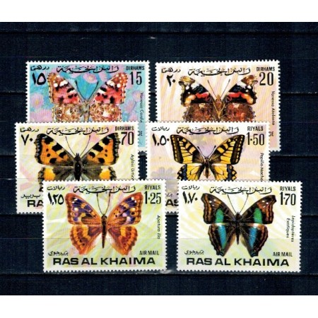 Ras al Khaima 1972 - Fluturi, serie neuzata